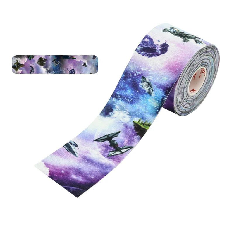 Kindmax Healthcare Fashion Printing Colourful Kinesiology Tape Kit for Athletic Sports Muscle Protector 5cm x 5m Roll