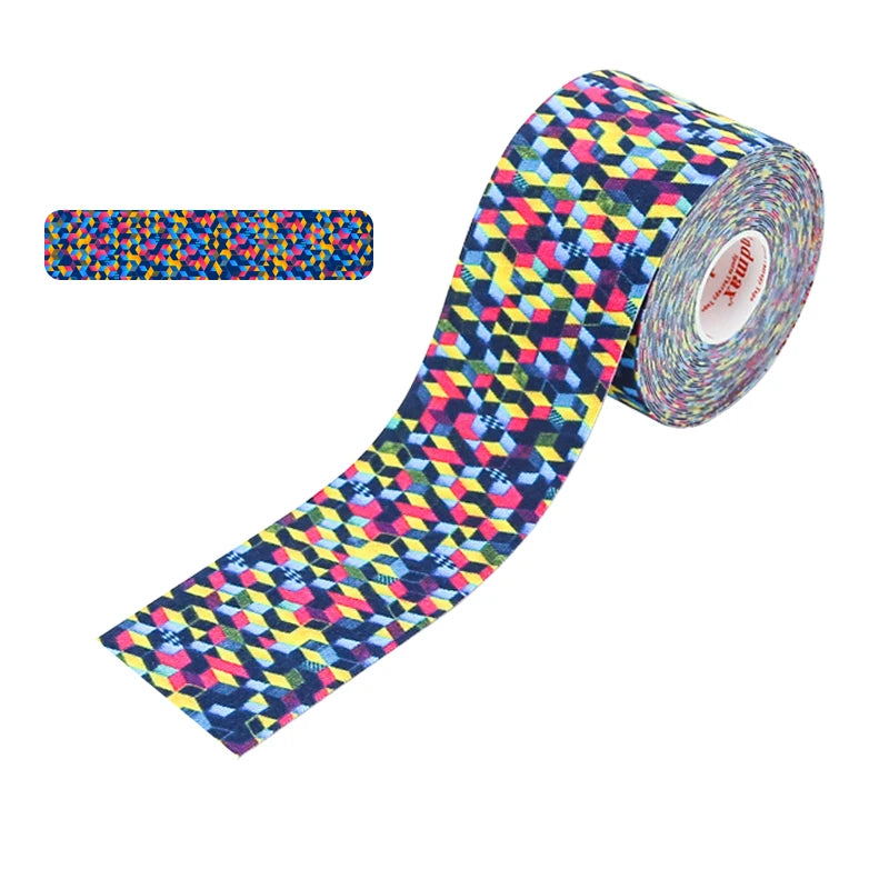 Kindmax Healthcare Fashion Printing Colourful Kinesiology Tape Kit for Athletic Sports Muscle Protector 5cm x 5m Roll
