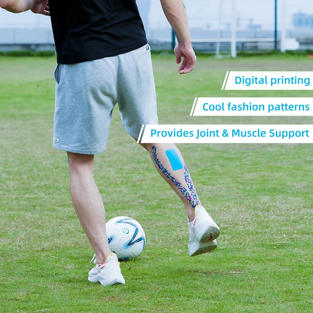 Kindmax Healthcare Fashion Printing Colourful Kinesiology Tape Kit for Athletic Sports Muscle Protector 5cm x 5m Roll