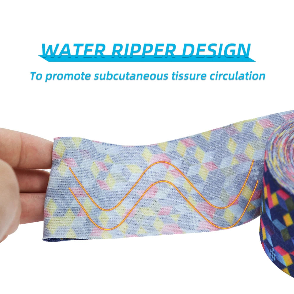 Kindmax Healthcare Fashion Printing Colourful Kinesiology Tape Kit for Athletic Sports Muscle Protector 5cm x 5m Roll