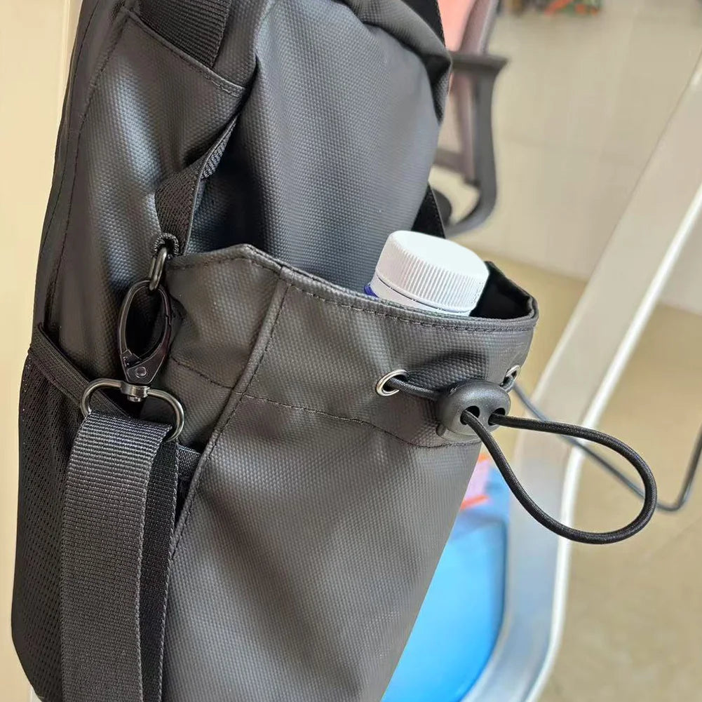 Magnetic Bottle Sleeve Pouch with Phone Pocket Gym Accessories Organizer with Shoulder Strap for Water Bottle Holder