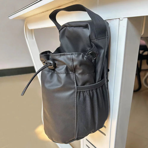 Magnetic Bottle Sleeve Pouch with Phone Pocket Gym Accessories Organizer with Shoulder Strap for Water Bottle Holder